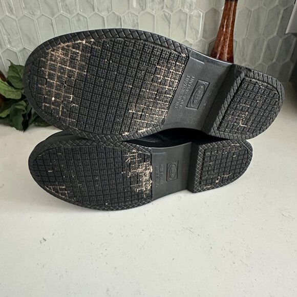 Dr. Scholls Mens Black Oil & Slip Resistant Leather Work Shoes Advanced Comfort - Picture 7 of 7